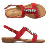 Damsandaler 5073 röd mocka