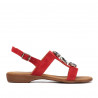 Damsandaler 5073 röd mocka
