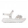 Barnsandaler 538 pärlvitt (silver)