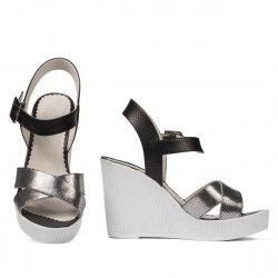 Dam sandaler 5081 silver kombinerad