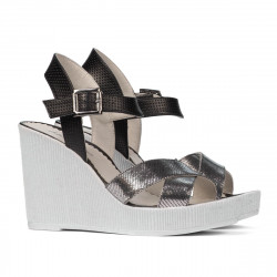 Dam sandaler 5081 silver kombinerad