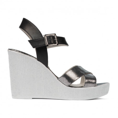Dam sandaler 5081 silver kombinerad