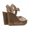 Damsandaler 5078 beige+guld
