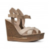Damsandaler 5078 beige+guld
