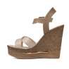 Damsandaler 5078 beige+guld