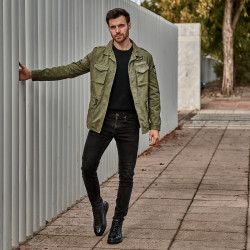 Herrstövlar 4125 svart kombinerad lifestyle