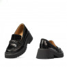 Dam casualskor 6041 svart croco kombinerad