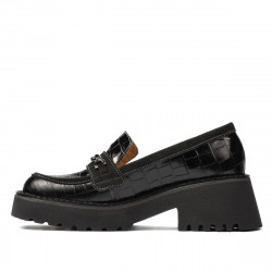 Dam casualskor 6041 svart croco kombinerad