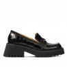 Dam casualskor 6041 svart croco kombinerad