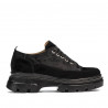 Casual dam skor 6043 svart mocka kombinerad