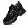 Casual dam skor 6043 svart mocka kombinerad