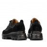 Casual dam skor 6043 svart mocka kombinerad