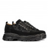 Casual dam skor 6043 svart mocka kombinerad