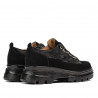Casual dam skor 6043 svart mocka kombinerad