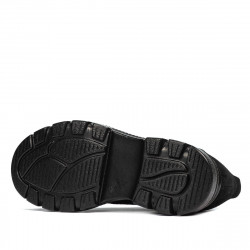 Casual dam skor 6043 svart mocka kombinerad