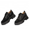 Casual dam skor 6043 svart mocka kombinerad