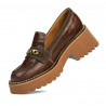 Damskor casual 6041 krokodilbrun kombinerad