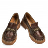 Damskor casual 6041 krokodilbrun kombinerad