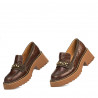 Damskor casual 6041 krokodilbrun kombinerad