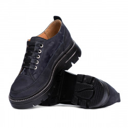 Dam-casualskor 6043 indigo mocka kombinerad
