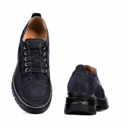 Dam-casualskor 6043 indigo mocka kombinerad