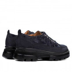 Dam-casualskor 6043 indigo mocka kombinerad