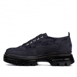 Dam-casualskor 6043 indigo mocka kombinerad