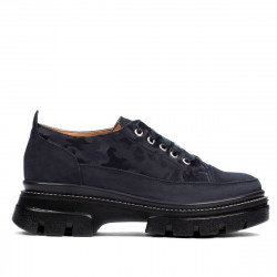 Dam-casualskor 6043 indigo mocka kombinerad