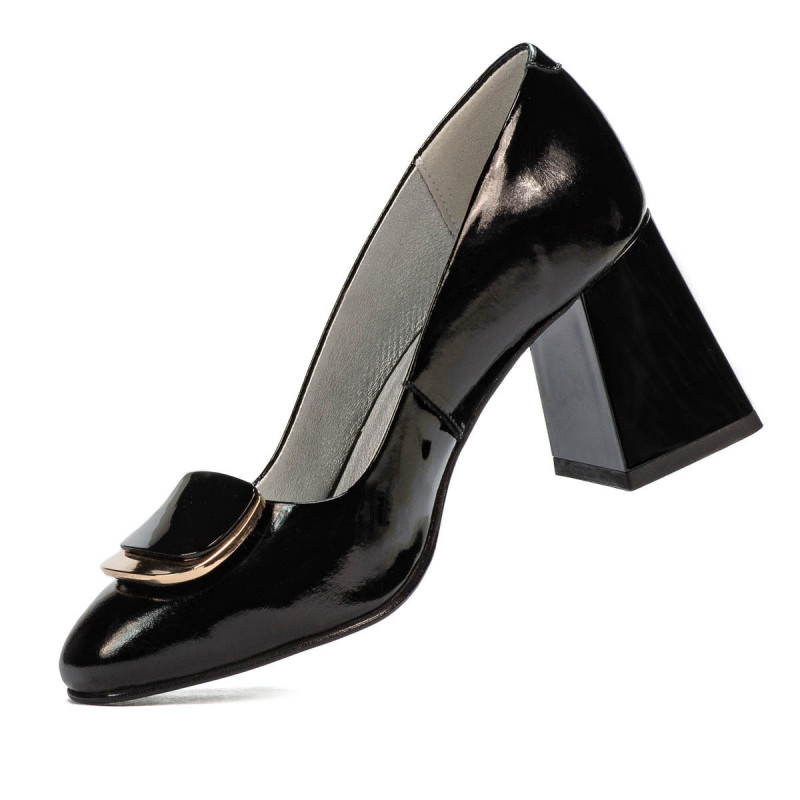 Eleganta damskor 1291 svart lack