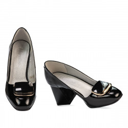 Eleganta damskor 1291 svart lack
