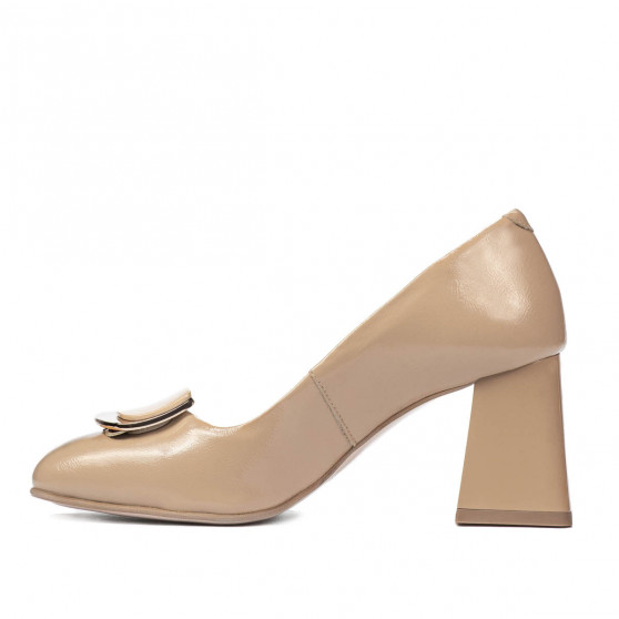 Eleganta damskor 1291 beige lack