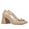 Eleganta damskor 1291 beige lack