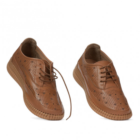 Damskor moccasiner 6045 kamel