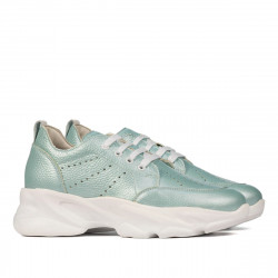 Damsneakers 6046 turkos pärlemor