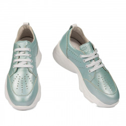 Damsneakers 6046 turkos pärlemor