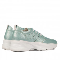Damsneakers 6046 turkos pärlemor
