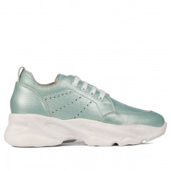 Damsneakers 6046 turkos pärlemor