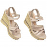 Damsandaler 5086 pärlemor beige kombinerad