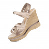Damsandaler 5086 pärlemor beige kombinerad
