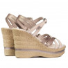 Damsandaler 5086 pärlemor beige kombinerad