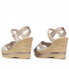 Damsandaler 5086 pärlemor beige kombinerad