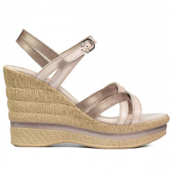Damsandaler 5086 pärlemor beige kombinerad