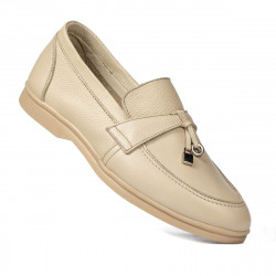 Dam moccasiner 6054 krämfärgade