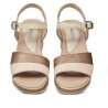 Damsandaler 5087 beige kombinerad