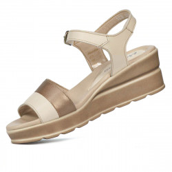 Damsandaler 5087 beige kombinerad