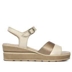 Damsandaler 5087 beige kombinerad