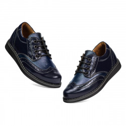 Barnskor 154 lack indigo kombinerad