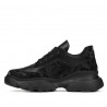 Dam sneakers 6053 svart kamouflage kombinerat