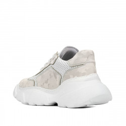 Dam sportskor 6053 beige kamouflage kombinerad