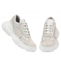 Dam sportskor 6053 beige kamouflage kombinerad